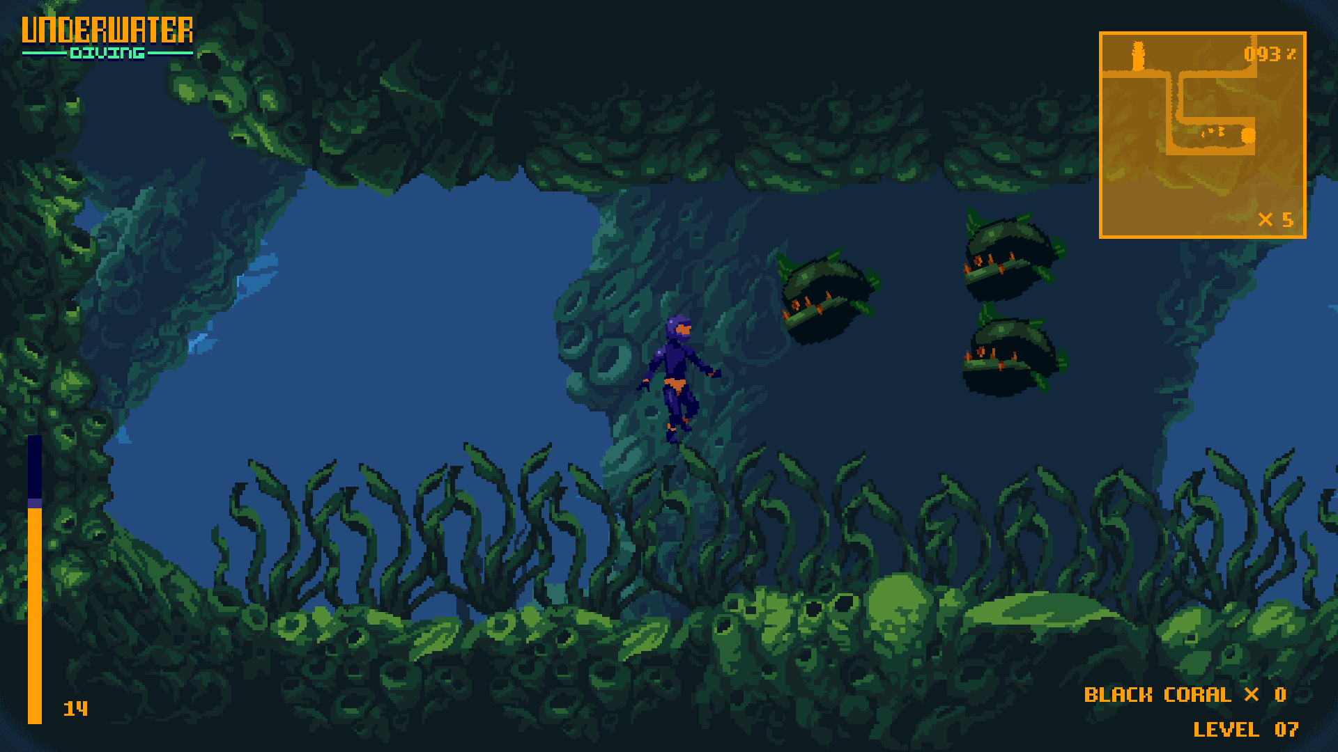 Gameplay: Diver vs 3 Ancient Bigfish